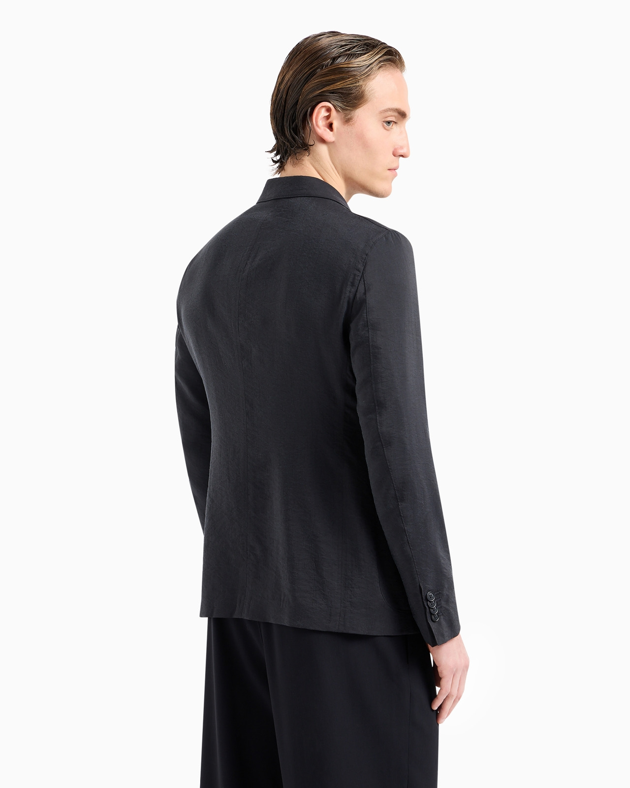 Upton Line single-breasted jacket in a silk-blend twill - 3