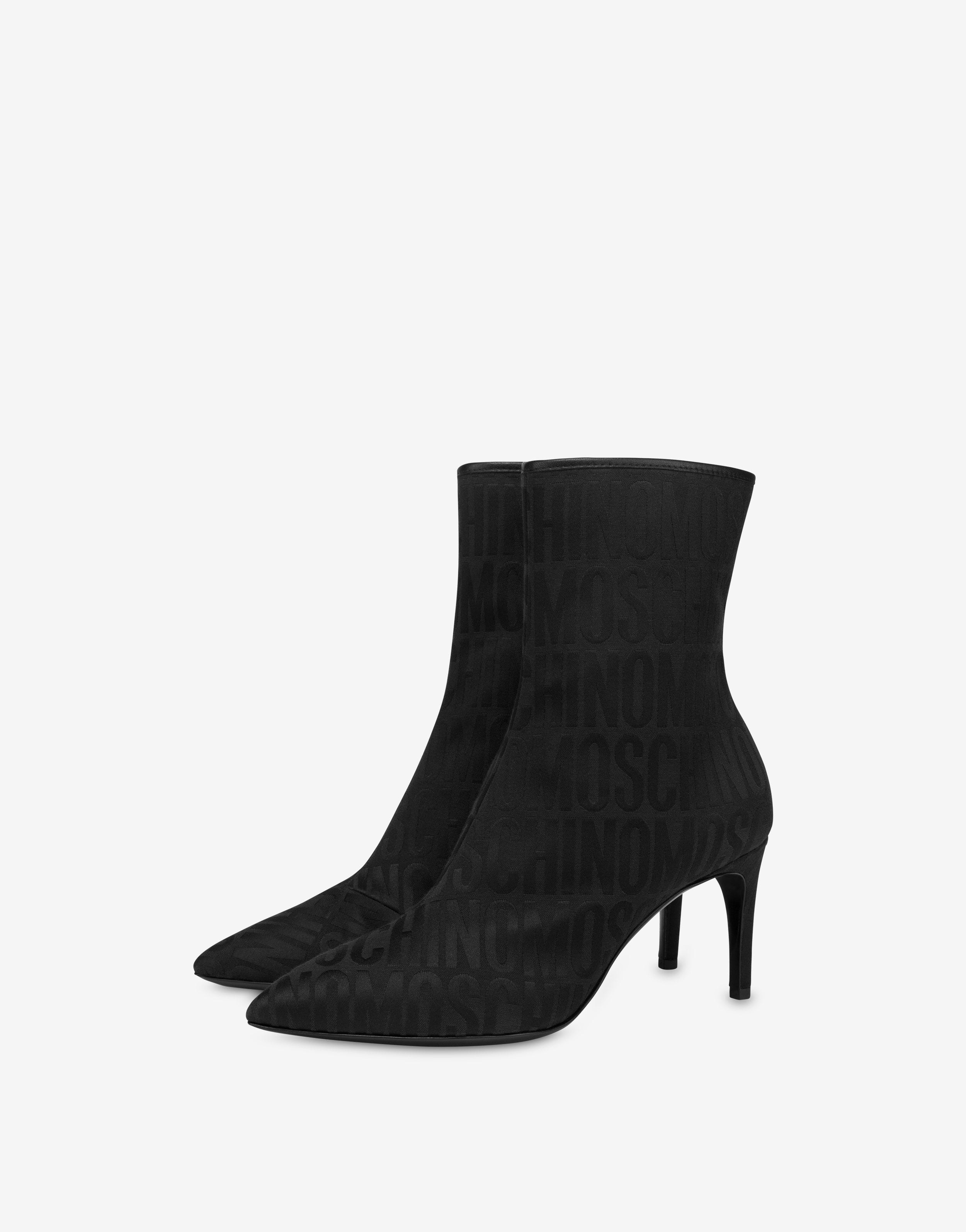 ALLOVER LOGO NYLON ANKLE BOOTS - 1