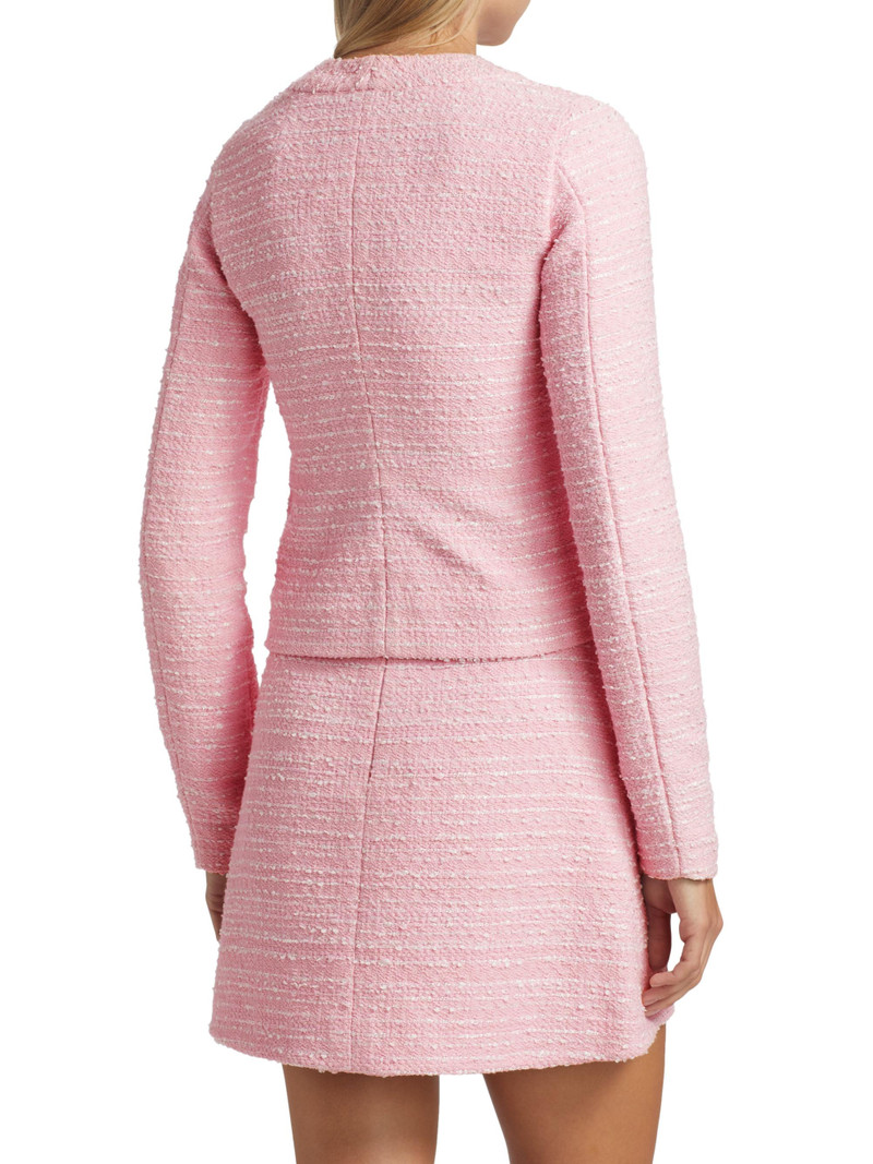 Women's Cotton-Blend Bouclé Jacket - Quartz Rose 5