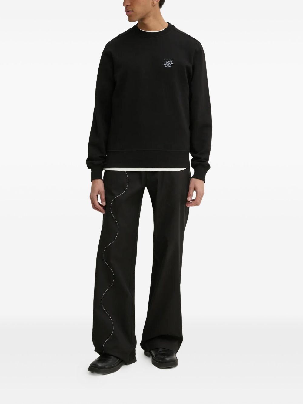 embroidered logo sweatshirt - 5