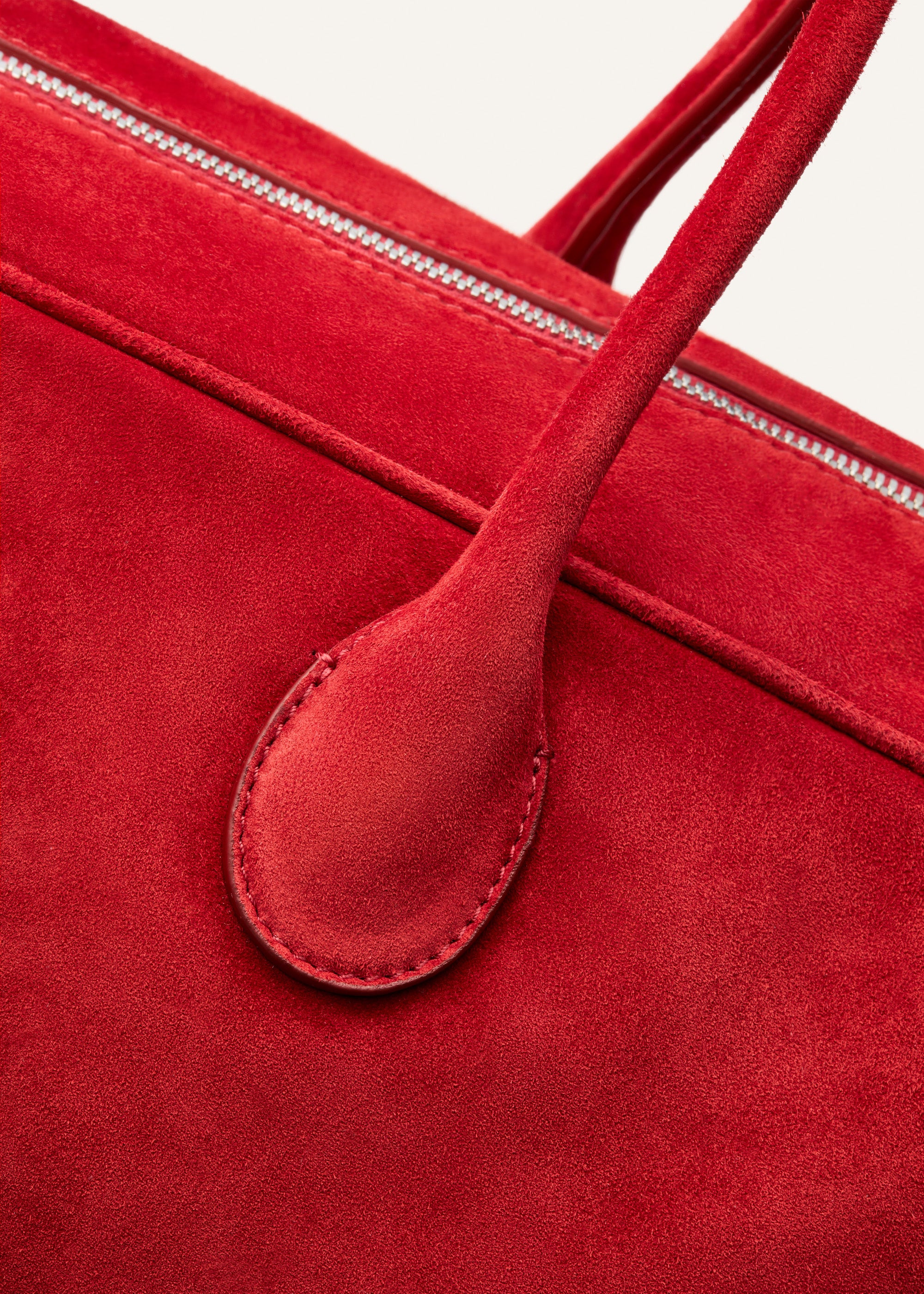 Large Brigitte bag in red suede - 5