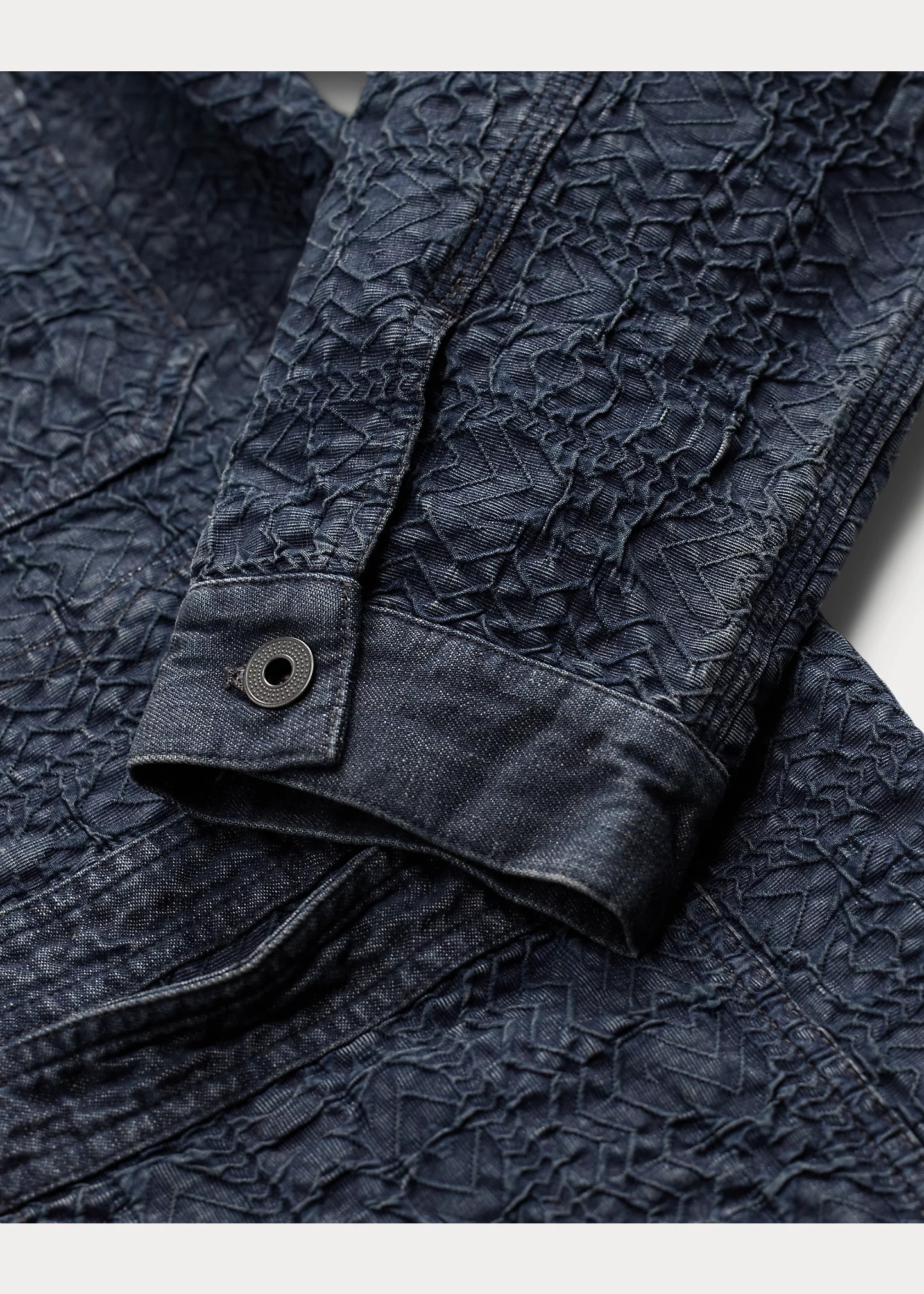 Indigo Jacquard Deck Overshirt - 4