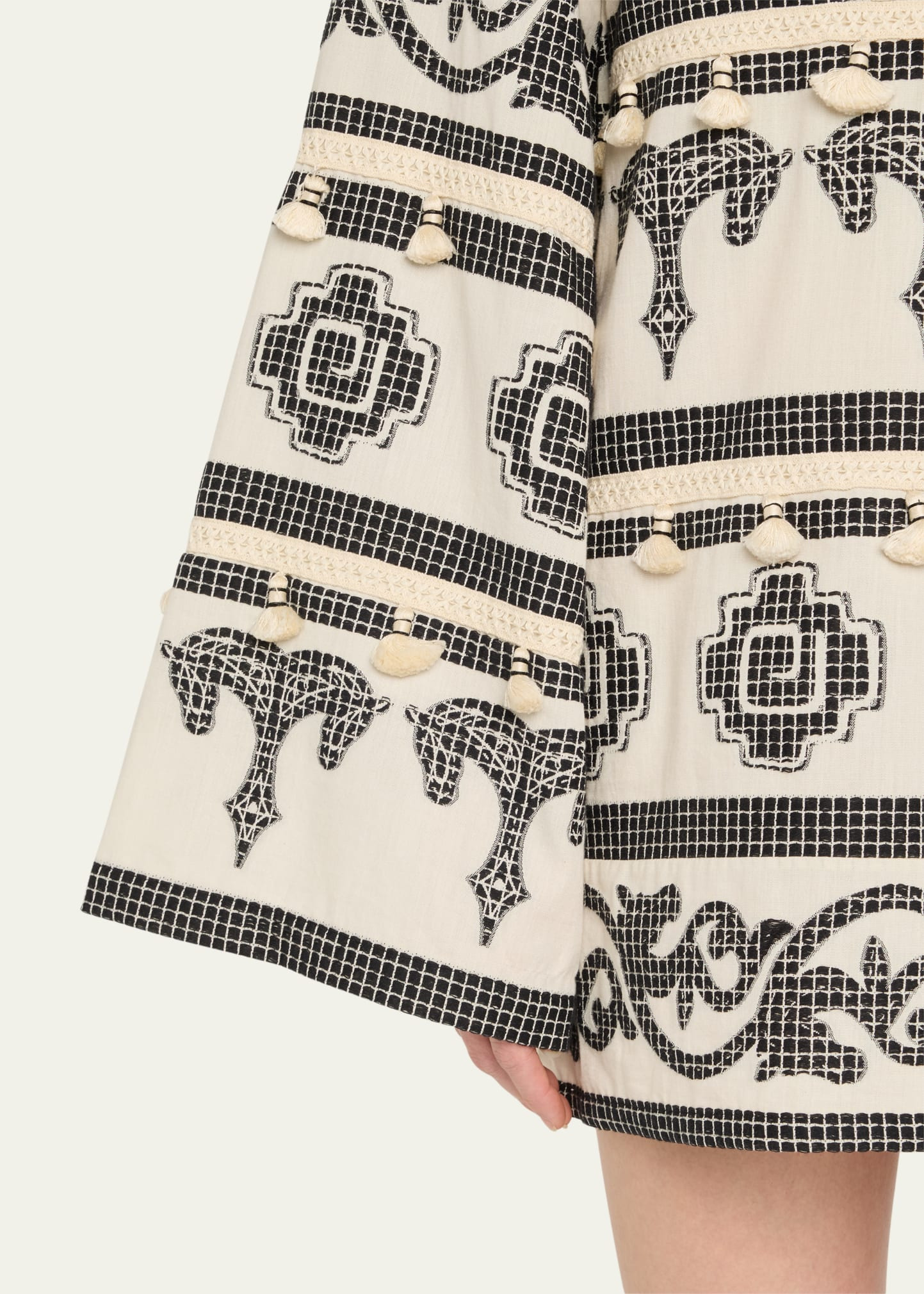 Temple Embroidered Mini Dress - 5