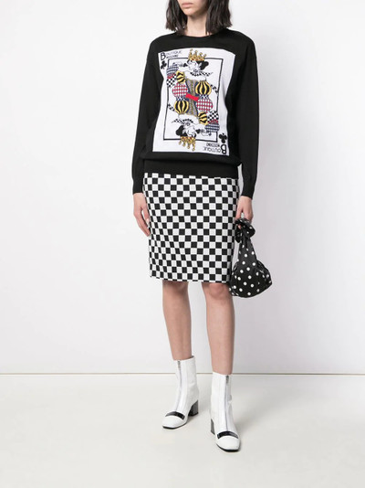 Moschino chess pencil skirt outlook