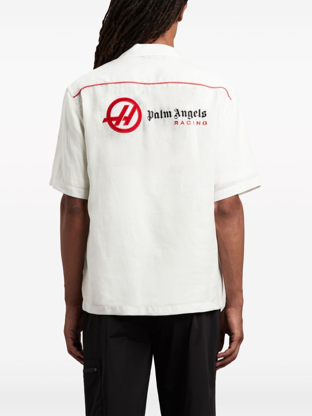 x Haas F1 Team linen bowling shirt - 5