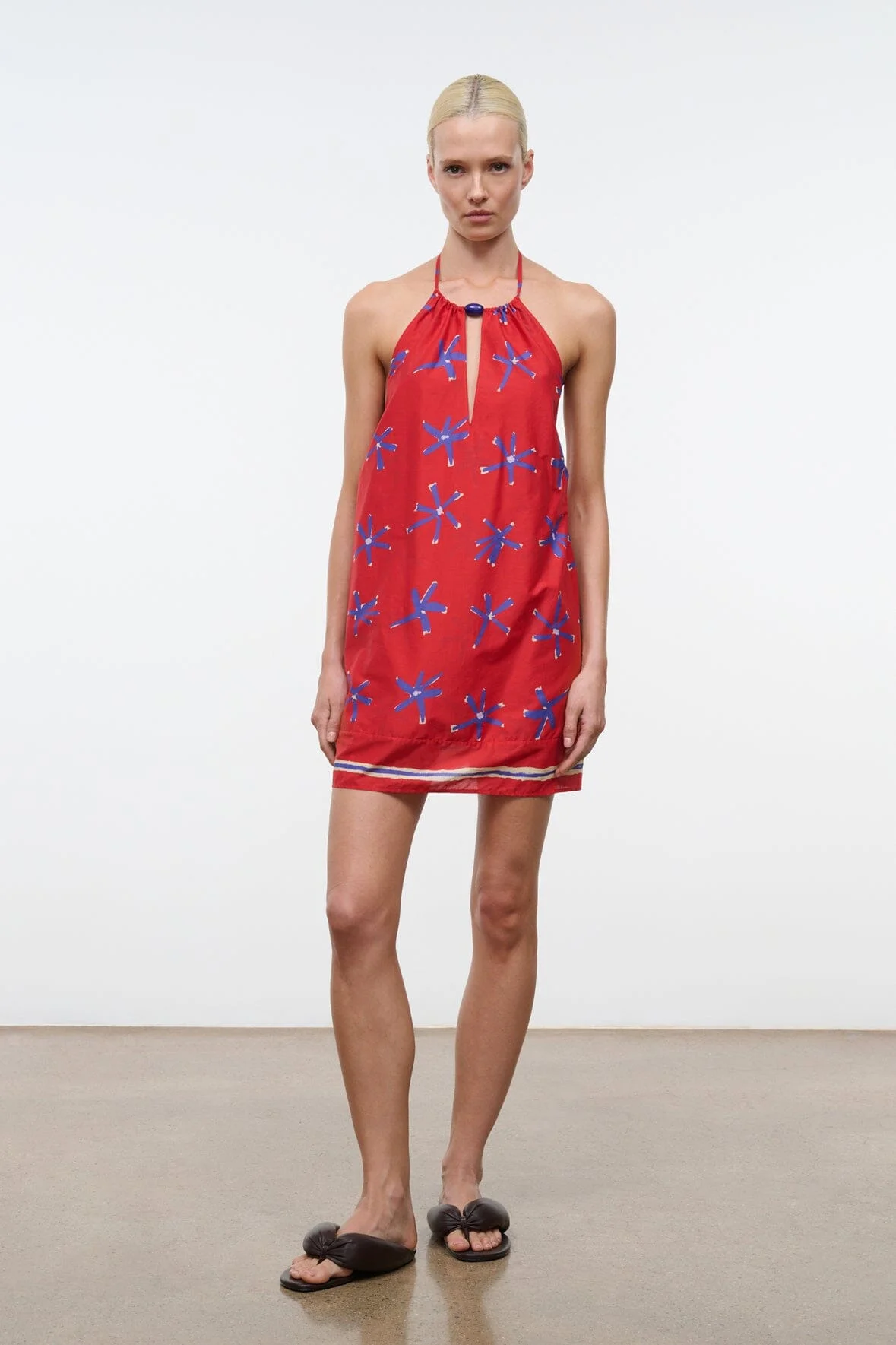 STAUD DANI DRESS PAINTED FOULARD - 1