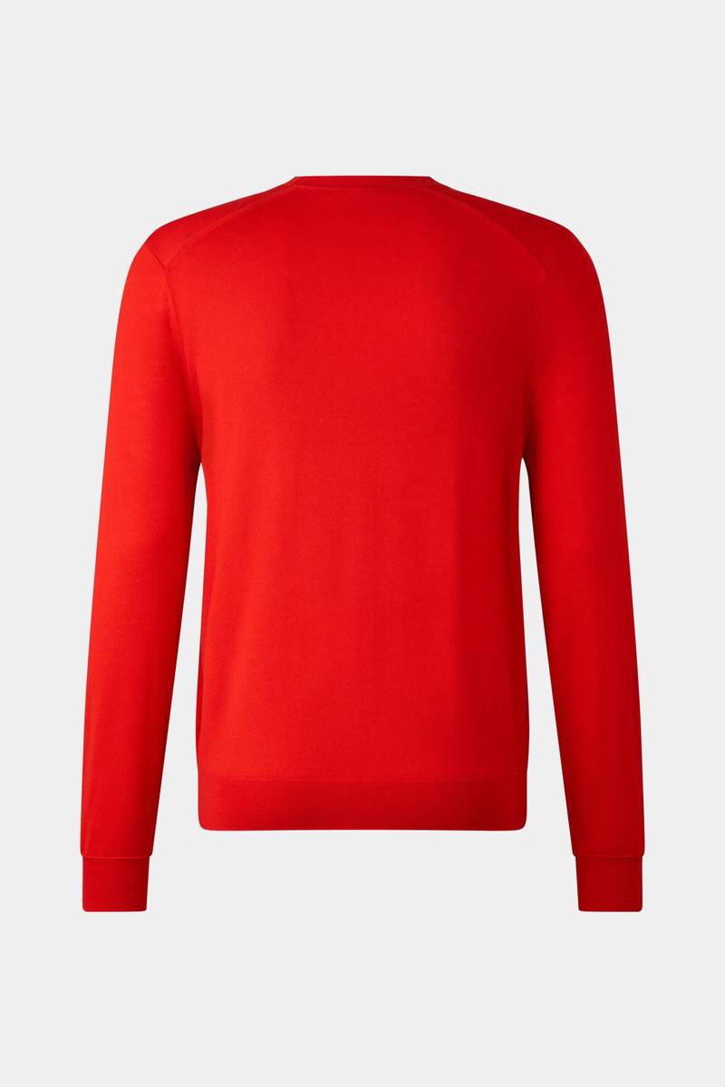 BOGNER Ole pure new wool sweater in Red outlook