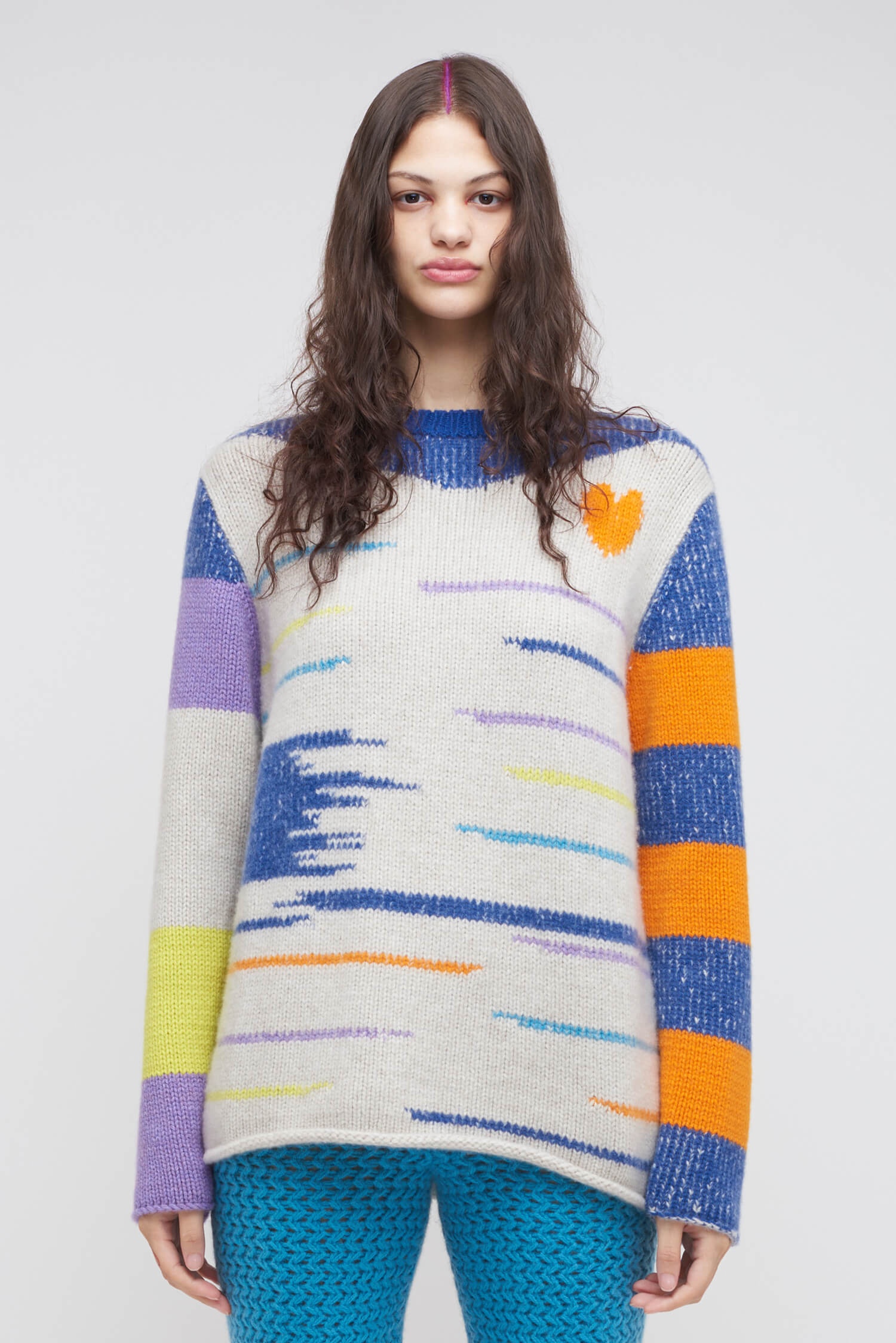 LOVE N STRIPES CASHMERE CREW - 3