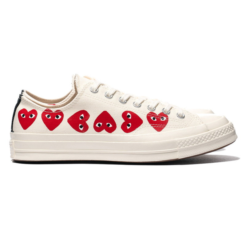 X CONVERSE CHUCK 70 MULTI HEART LOW EGRET - 1
