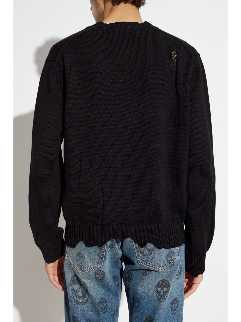 DISTRESSED SKULL SWEATER - 4
