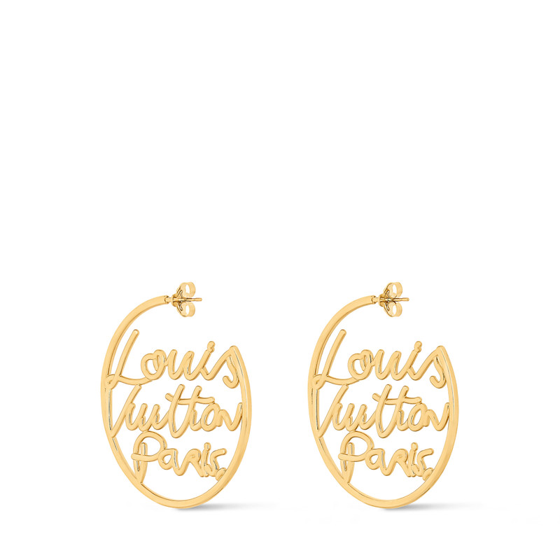 LV Script Earrings 3