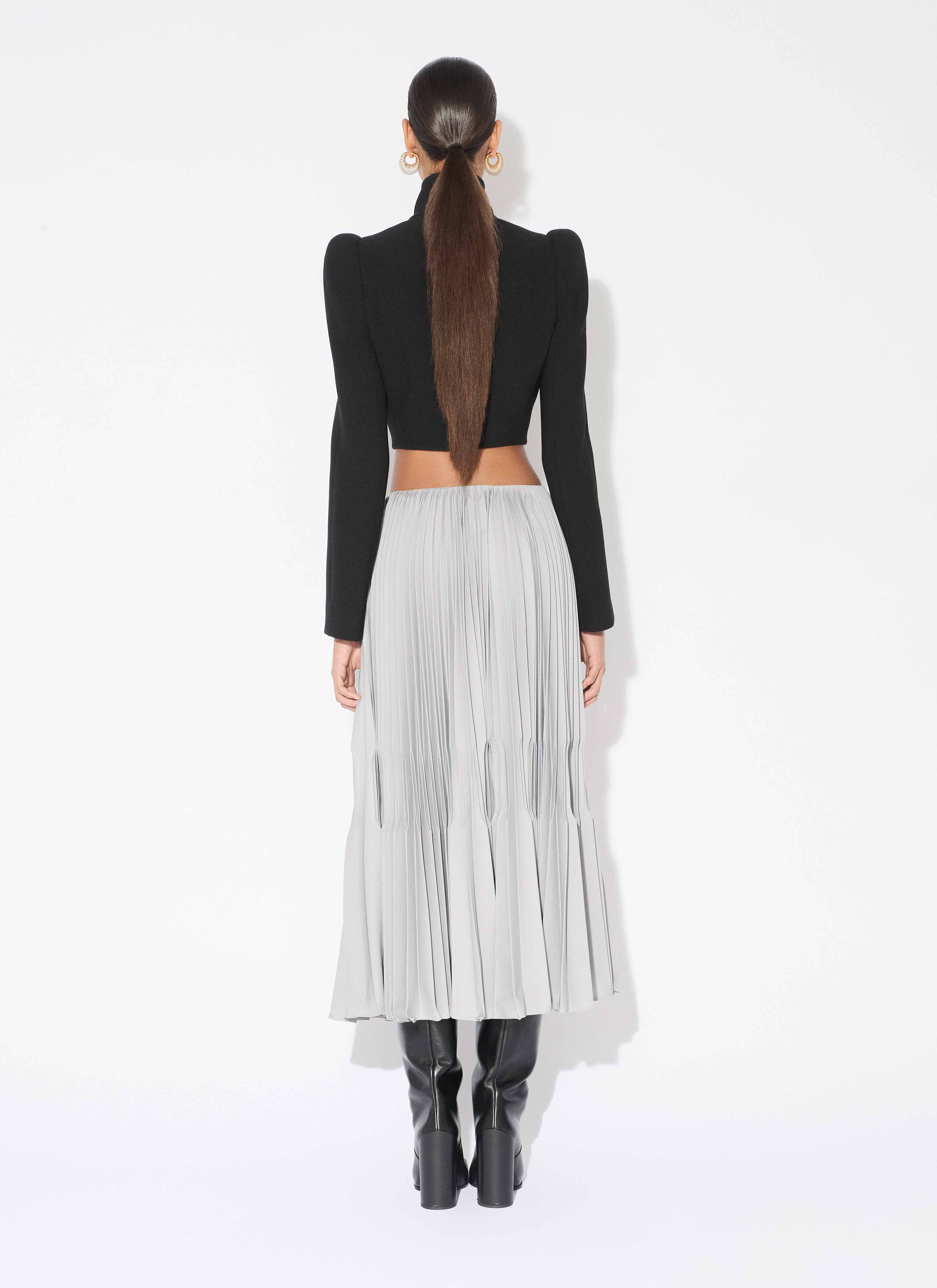 WOOL HIGH NECK JACKET - 3
