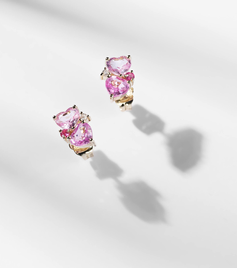 14kt gold earrings with sapphires and diamonds 5