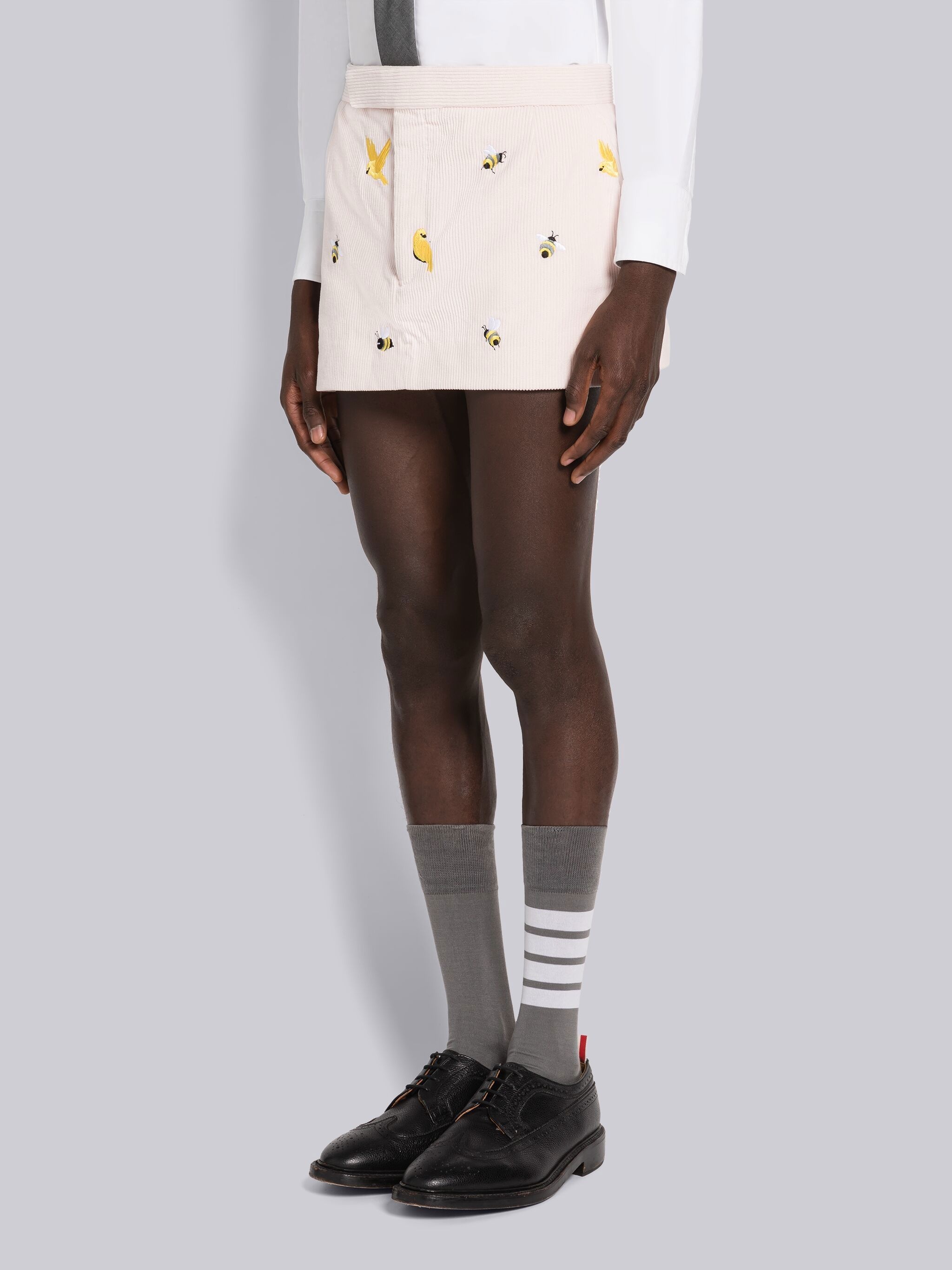 embroidered corduroy mini skirt - 2