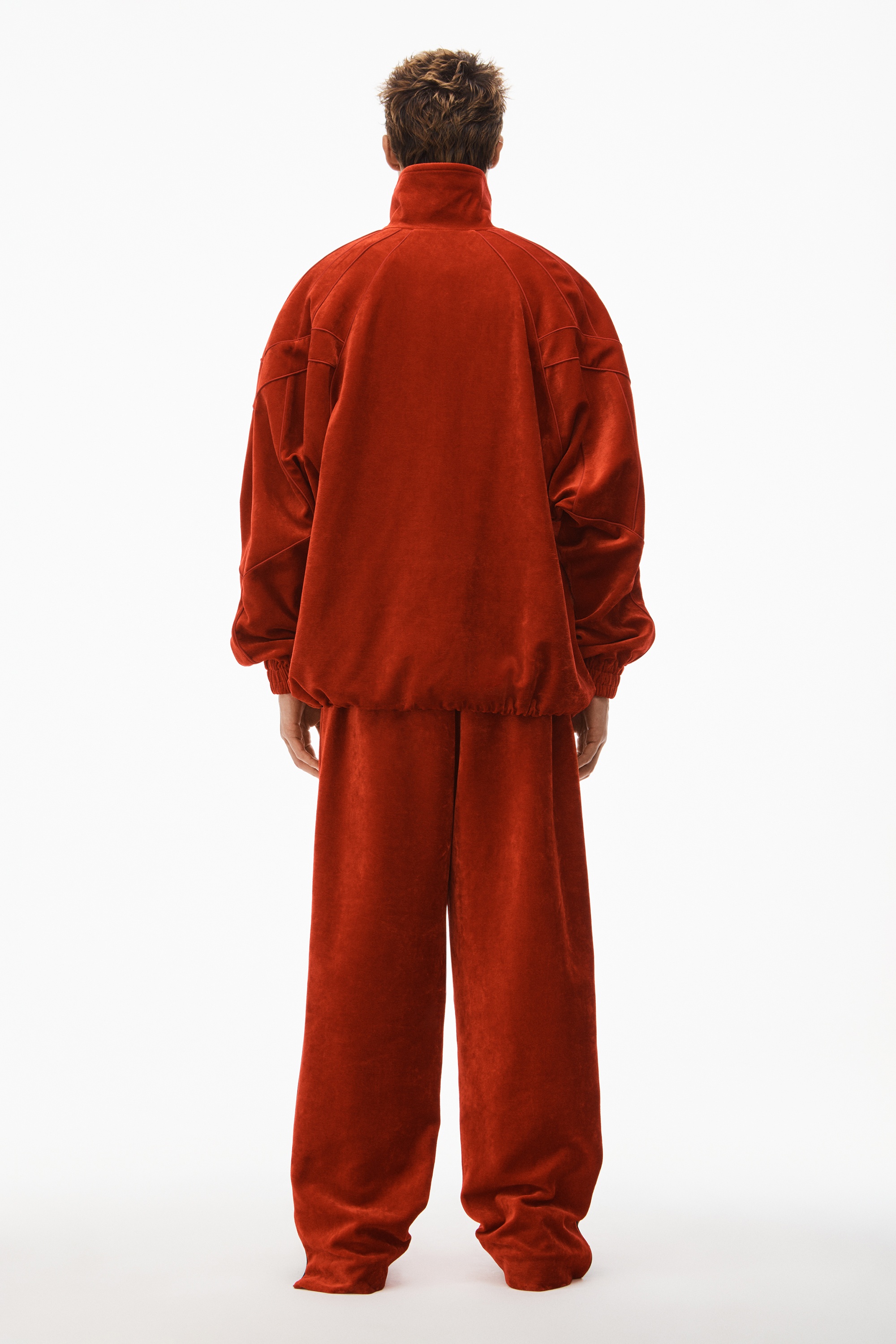 TRACK JACKET IN CRUSHED VELOUR - 5