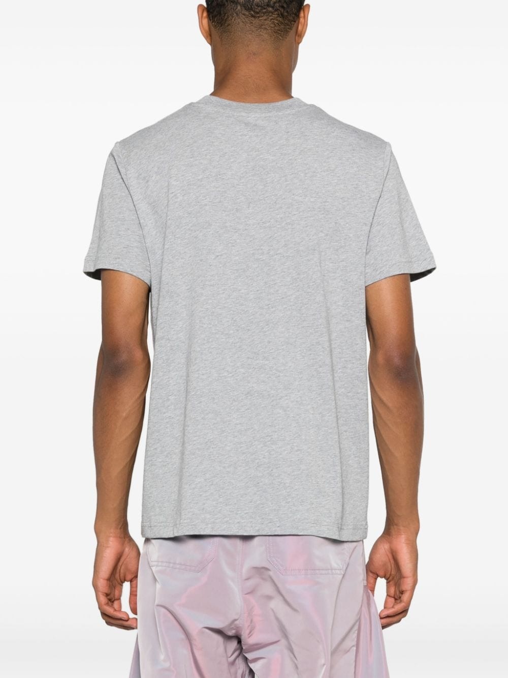 flocked-logo cotton T-shirt - 5