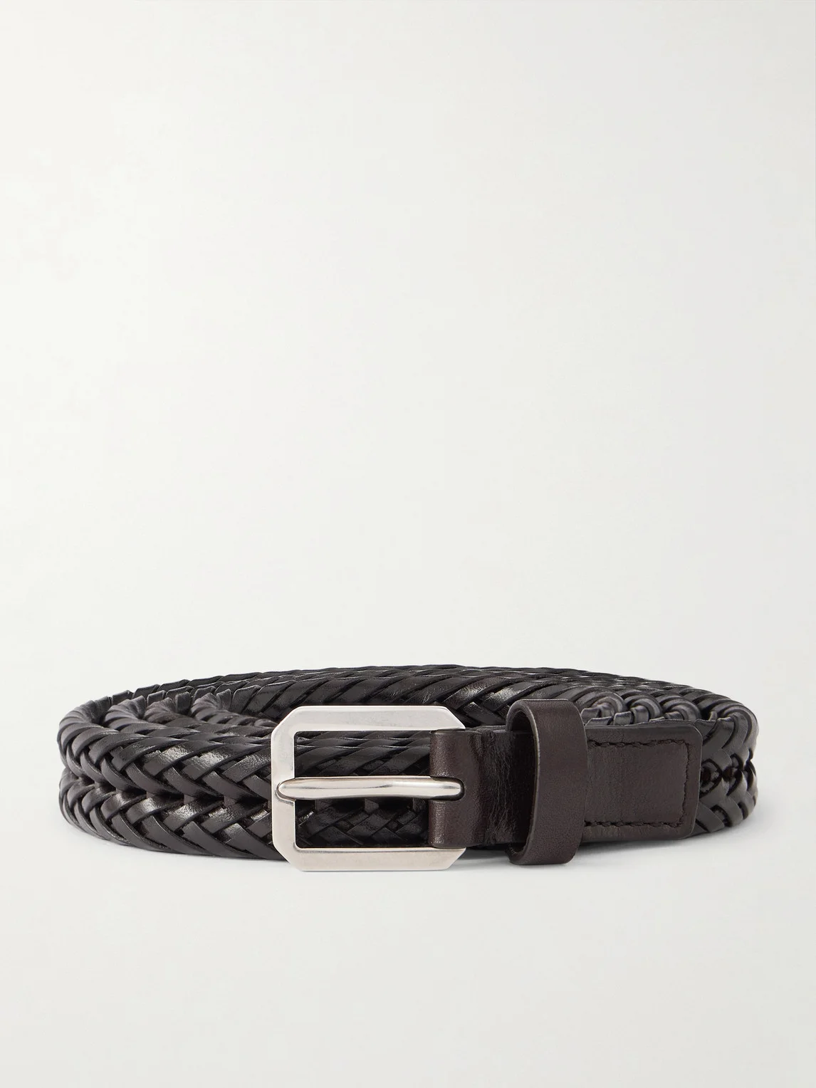 2cm Woven Leather Belt - 1