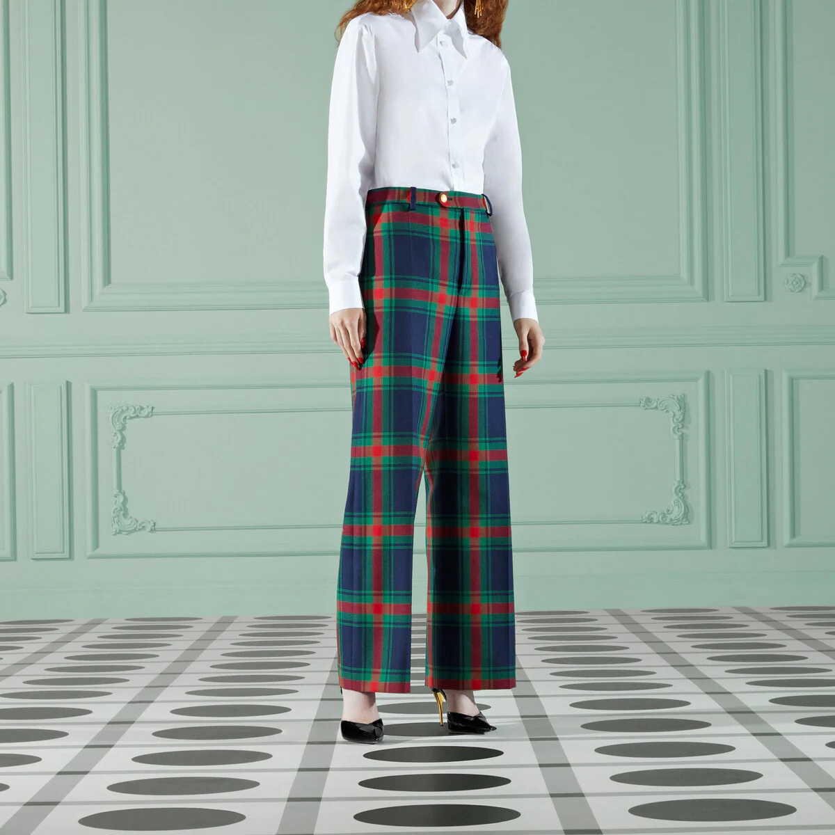 Tartan wool pant - 6