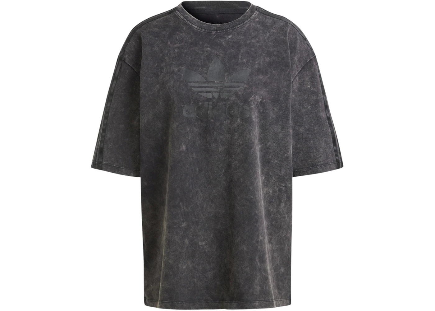 adidas Women's Washed-Out Boyfriend-Fit T-Shirt Black - 1