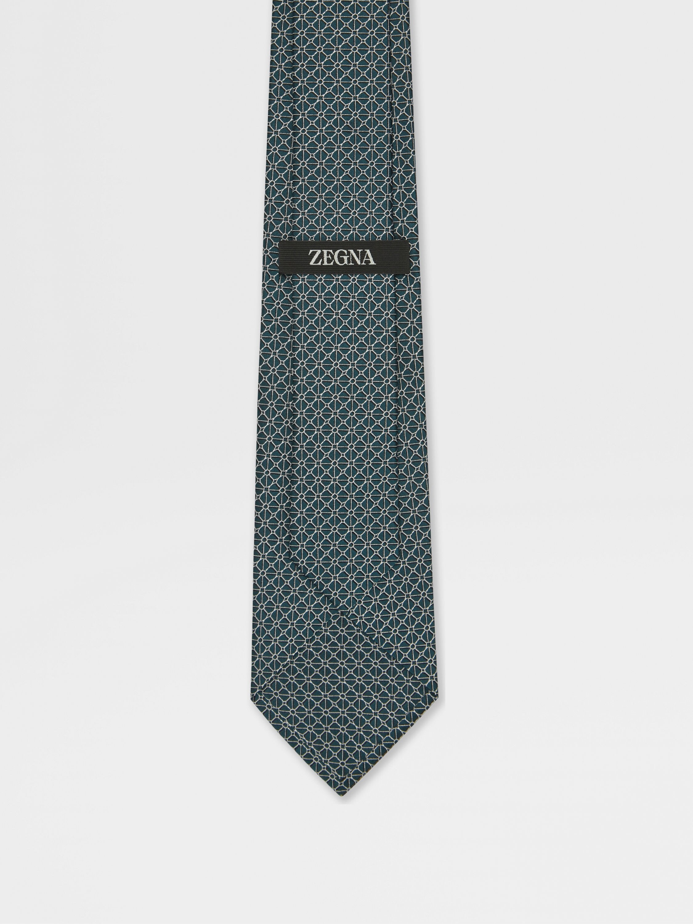 TEAL BLUE SILK TIE - 3