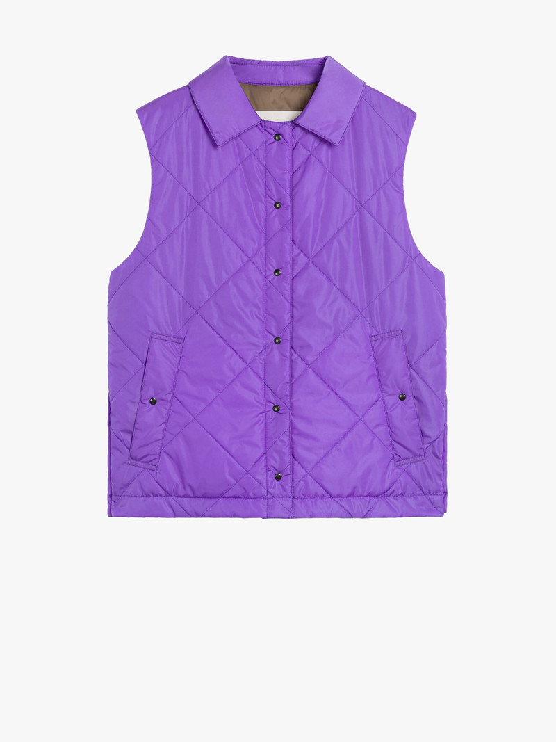ANNABEL PURPLE QUILTED NYLON LINER VEST 1