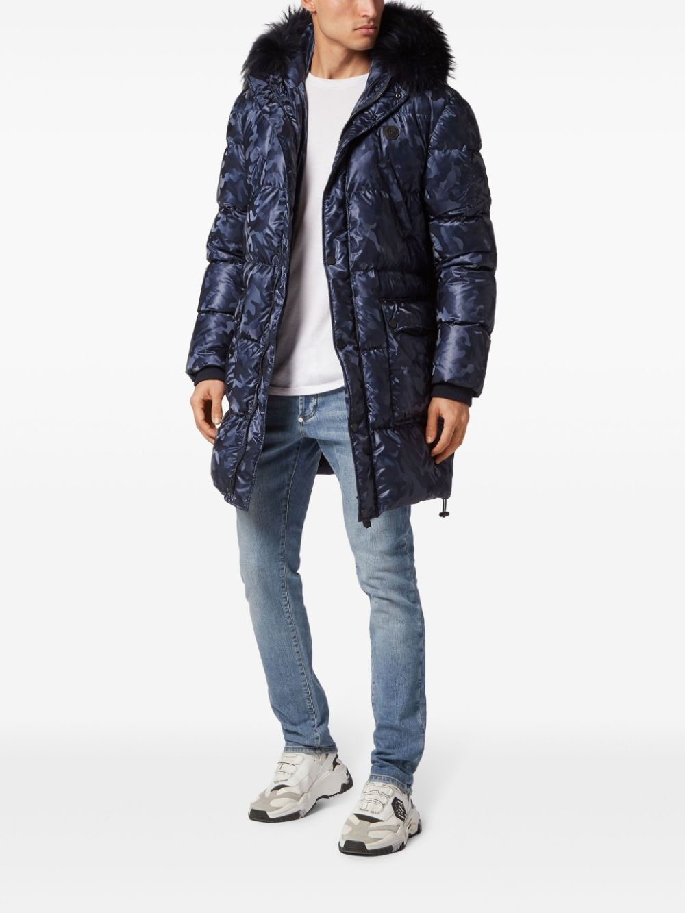 ccamouflage-print padded parka coat - 2