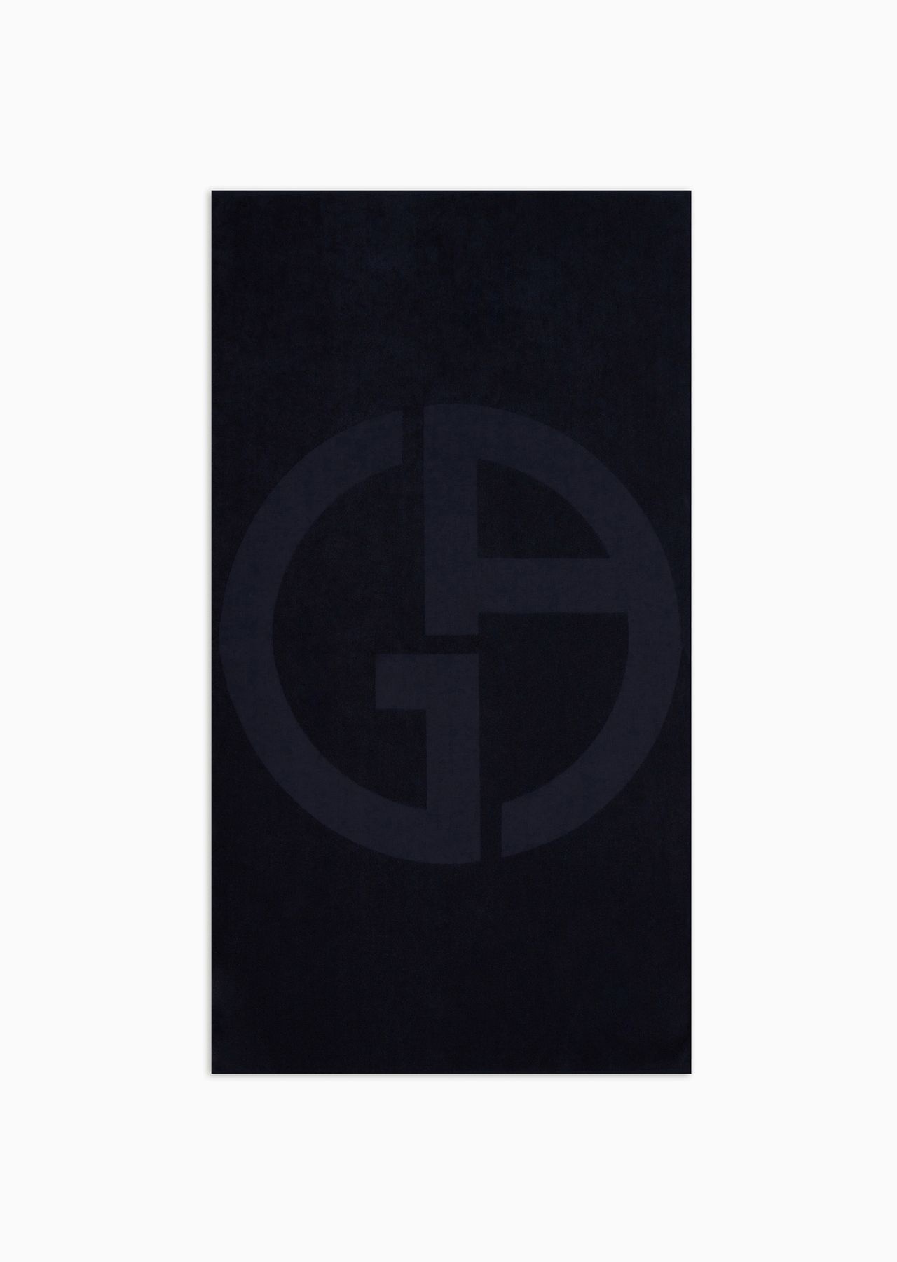 Cotton beach towel with jacquard logo - 2