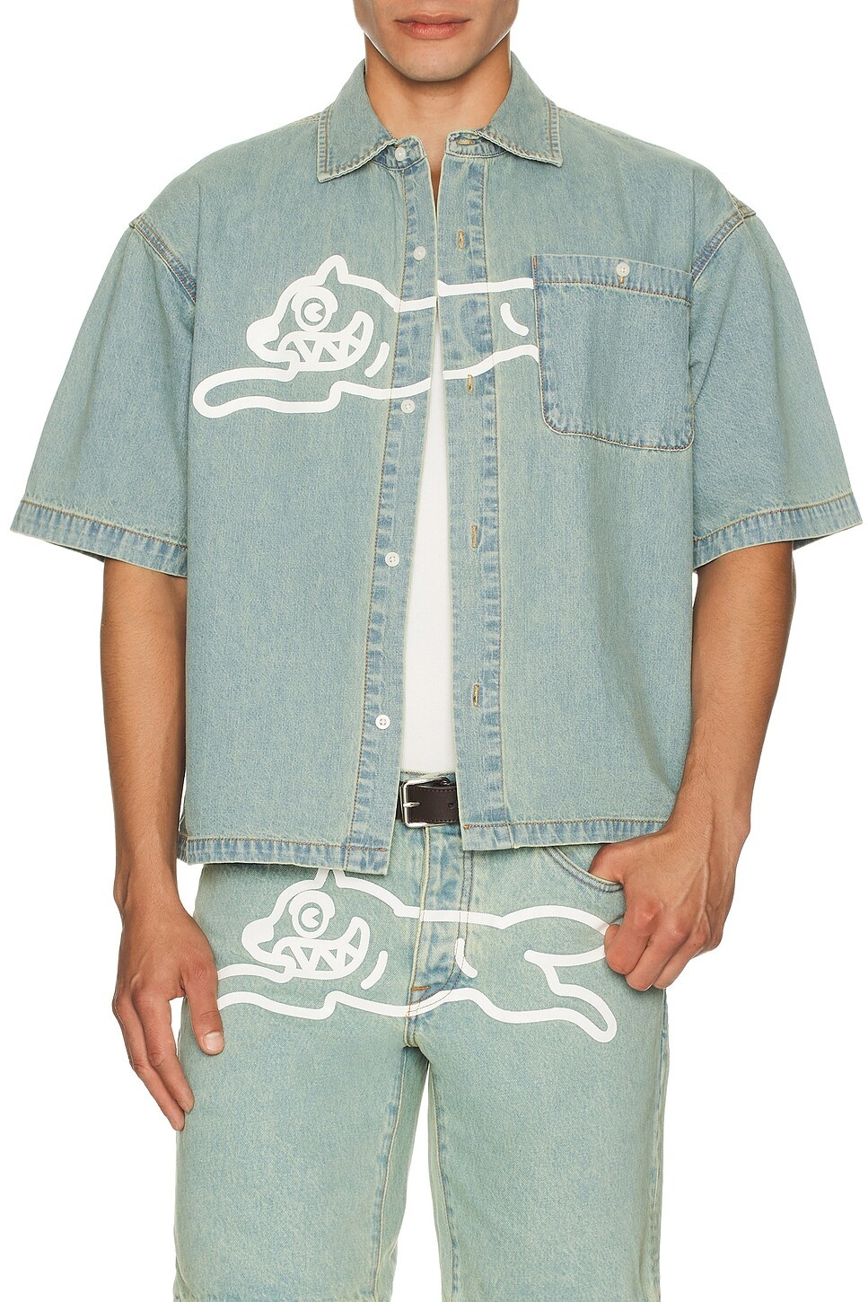 Blue Dog Short Sleeve Woven Shirt - 3