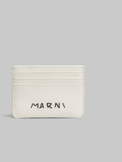 Marni WHITE LEATHER CARDHOLDER WITH MARNI MENDING outlook