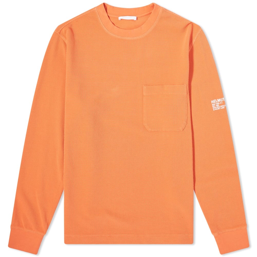 Helmut Lang Long Sleeve Logo Pocket Waffle Tee - 1