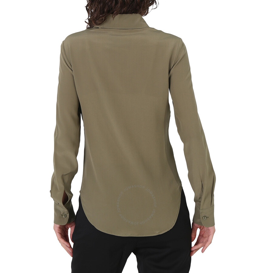 Moschino Ladies Olive Button Down Blouse, Brand Size 36 (US Size 2) - 5