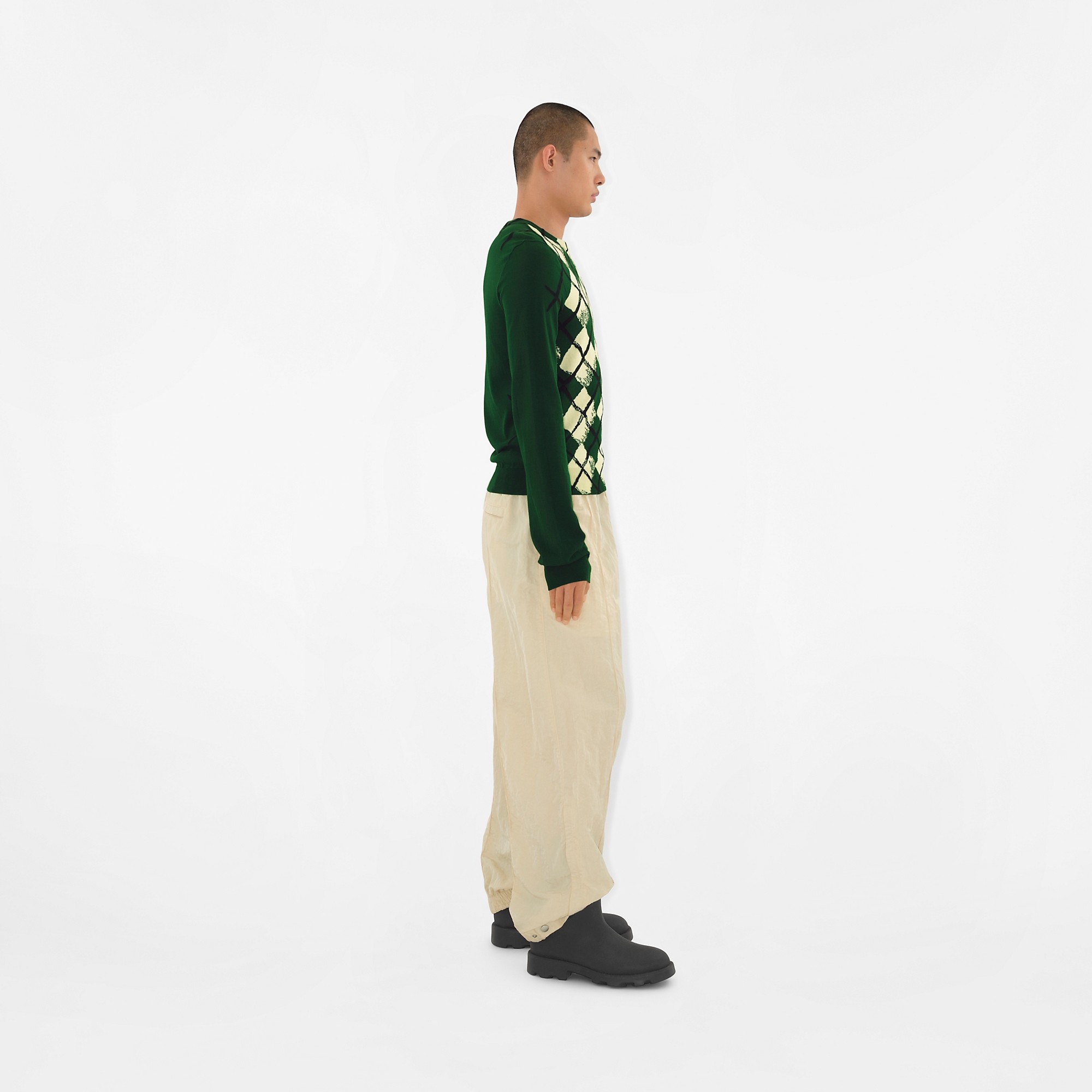 Argyle Cotton Sweater - 3