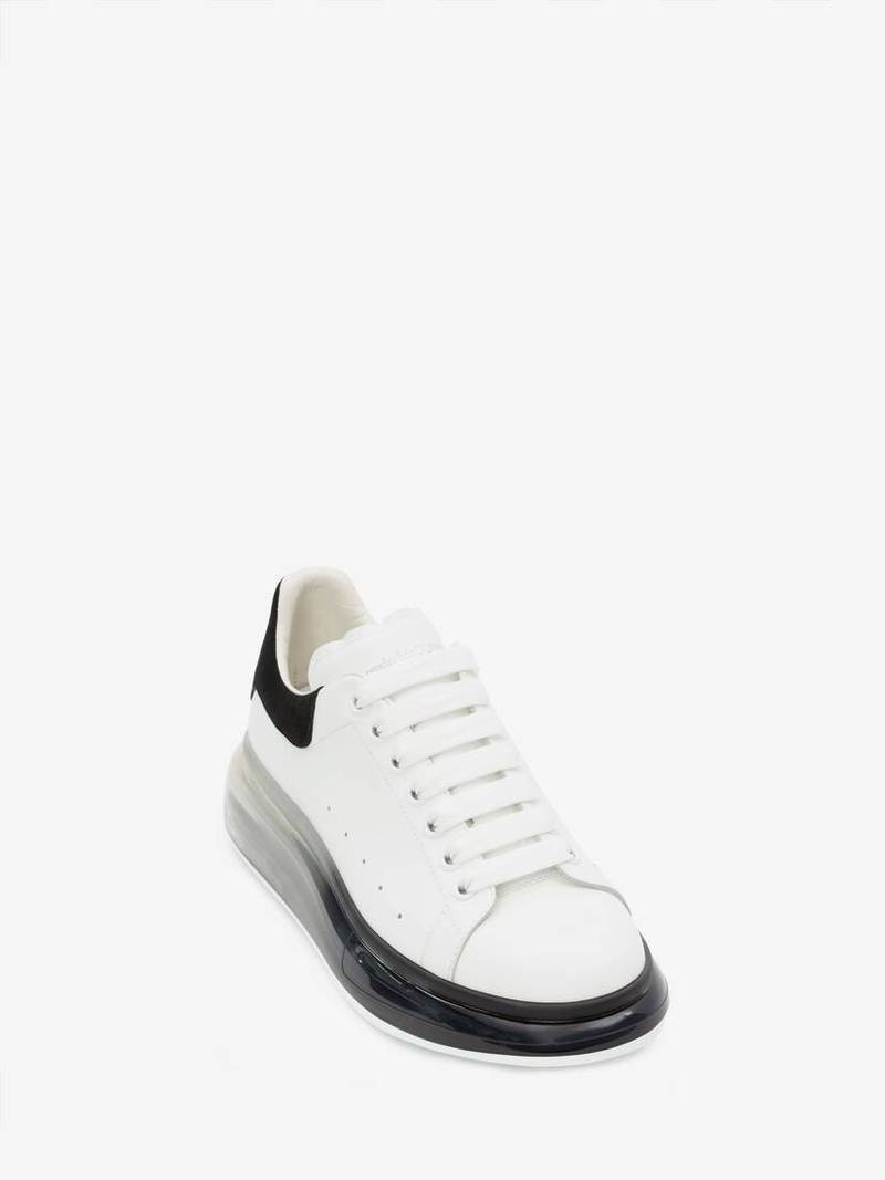 Alexander McQueen Oversized Sneaker in White/black outlook