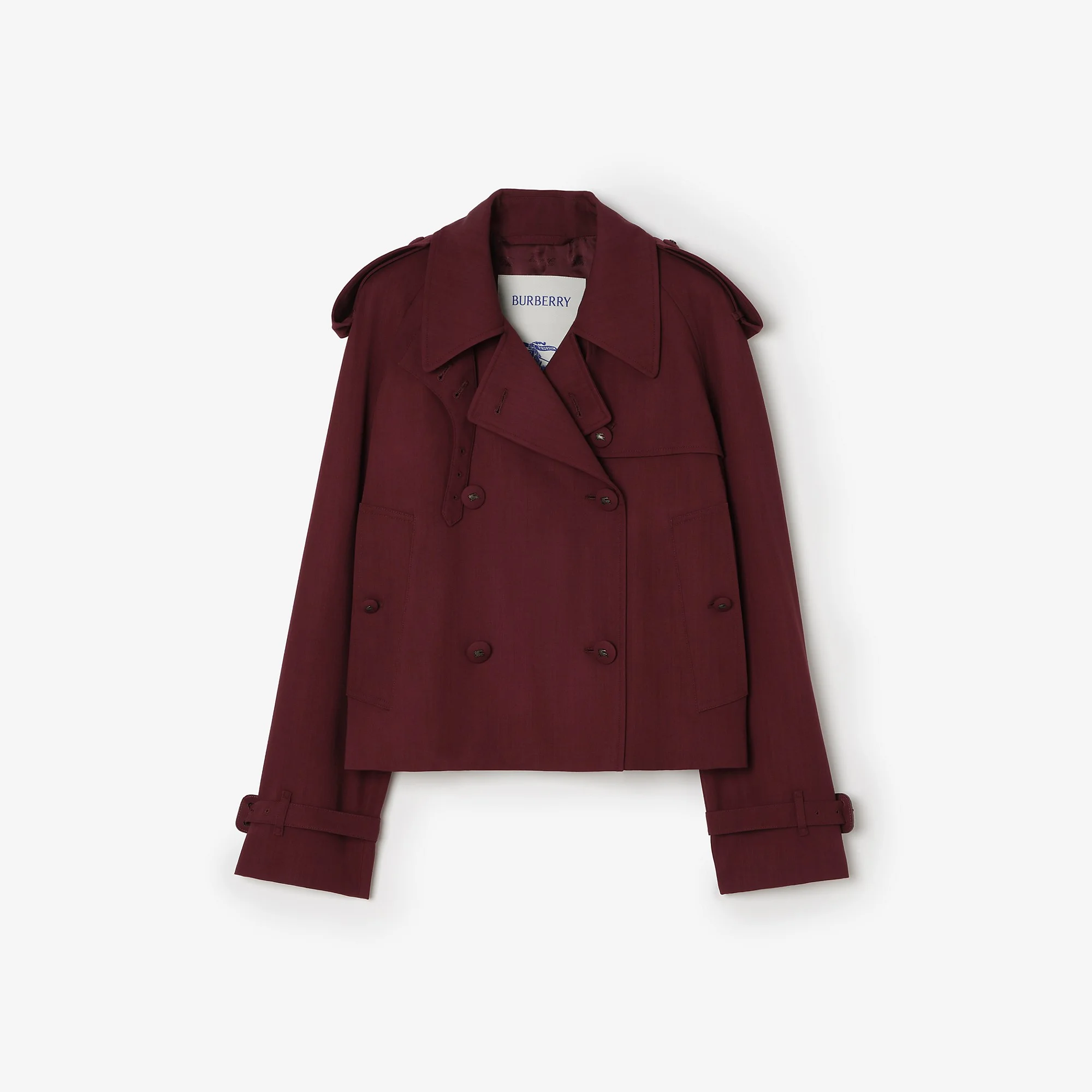 Cropped Wool Mayfair Trench Jacket - 1