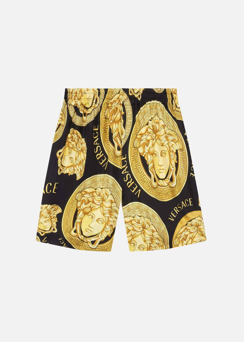 Medusa Amplified Print Silk Shorts 1