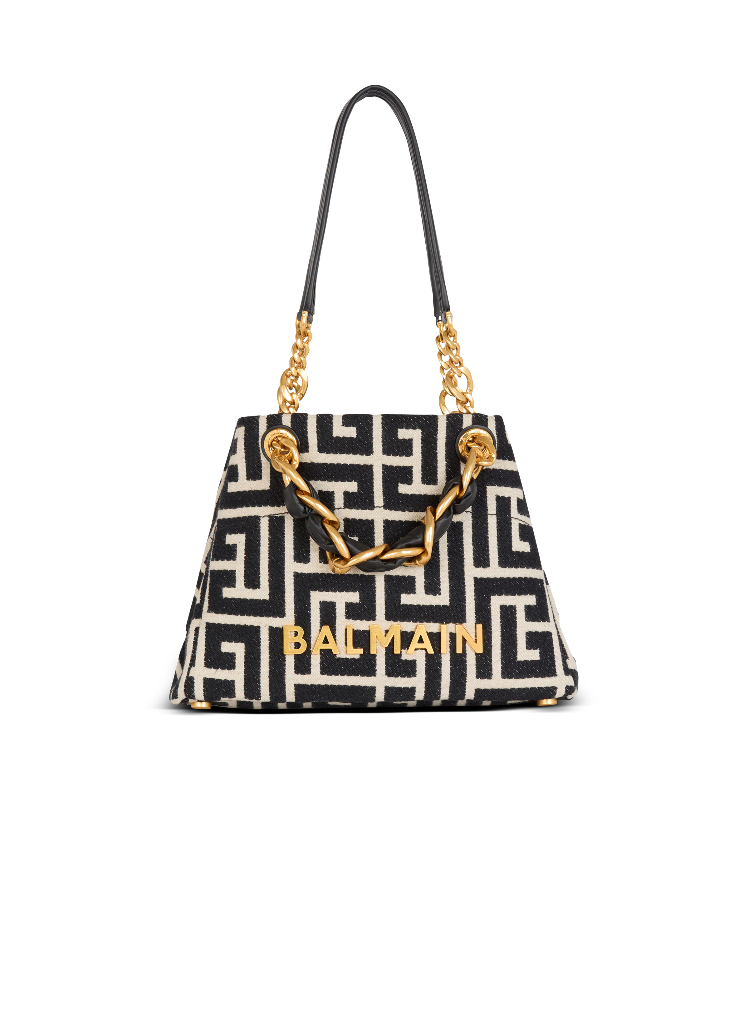 Small 1945 Soft tote bag in jacquard fabric with a PB Labyrinth monogram - 5