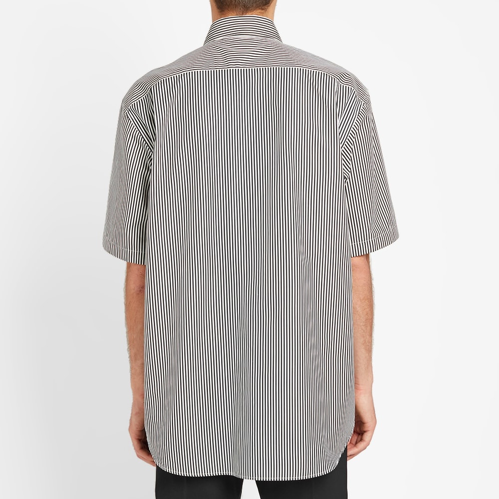 Balenciaga Short Sleeve Stripe Flap Shirt - 7