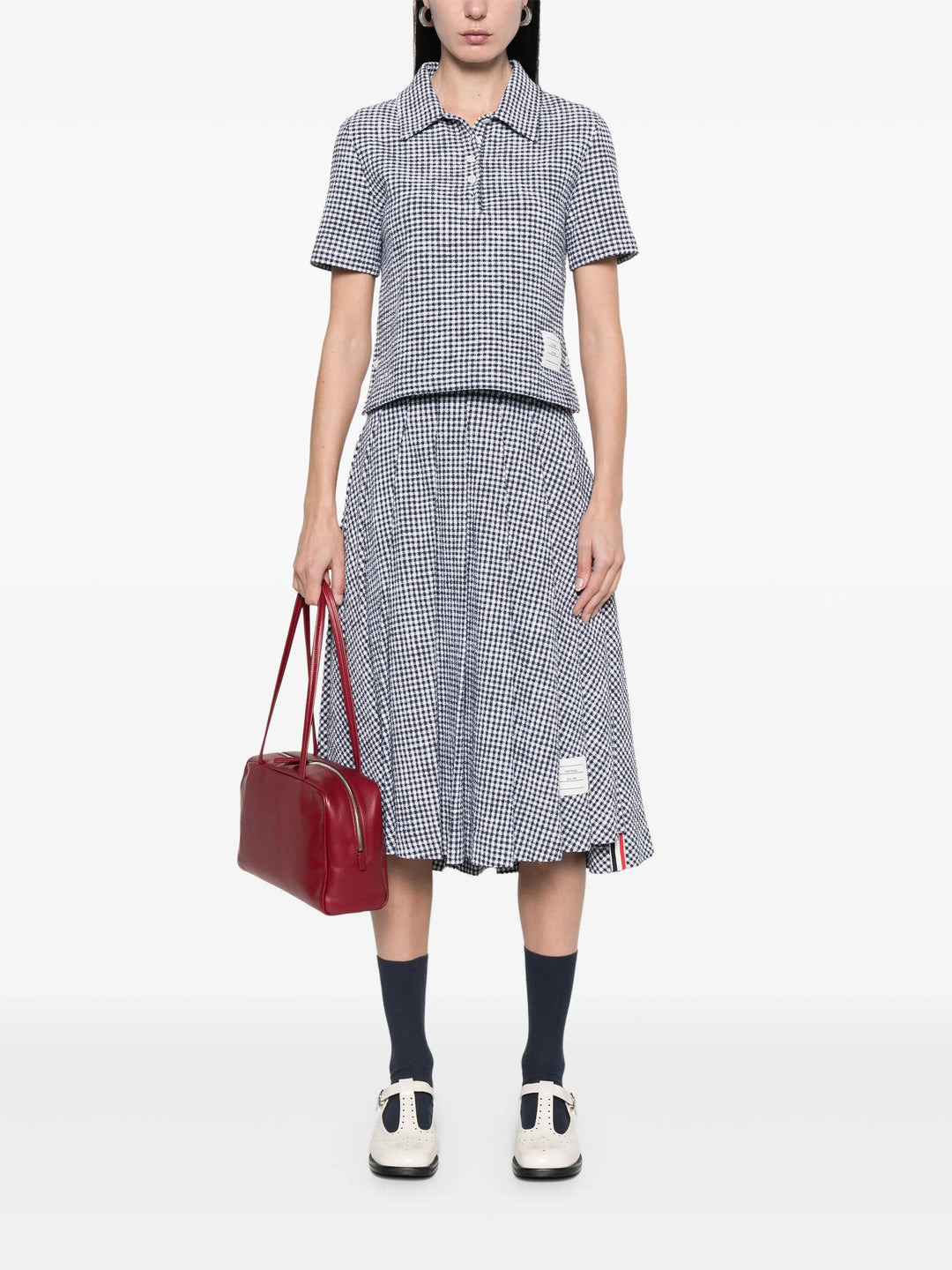 Gingham Cotton Tweed Polo Women - 2