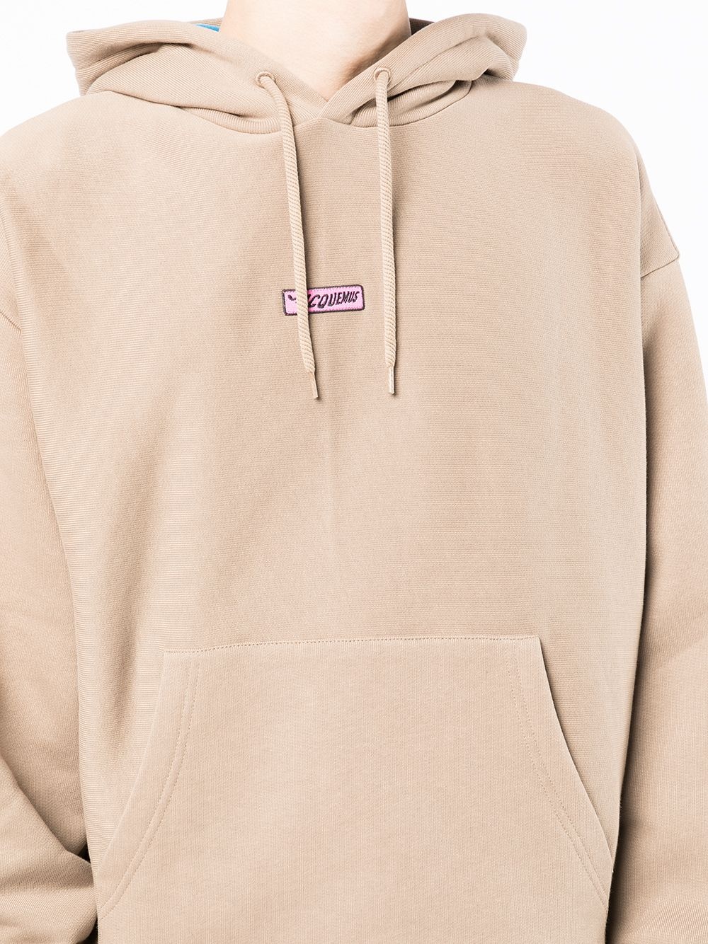 box-logo drawstring hoodie - 5