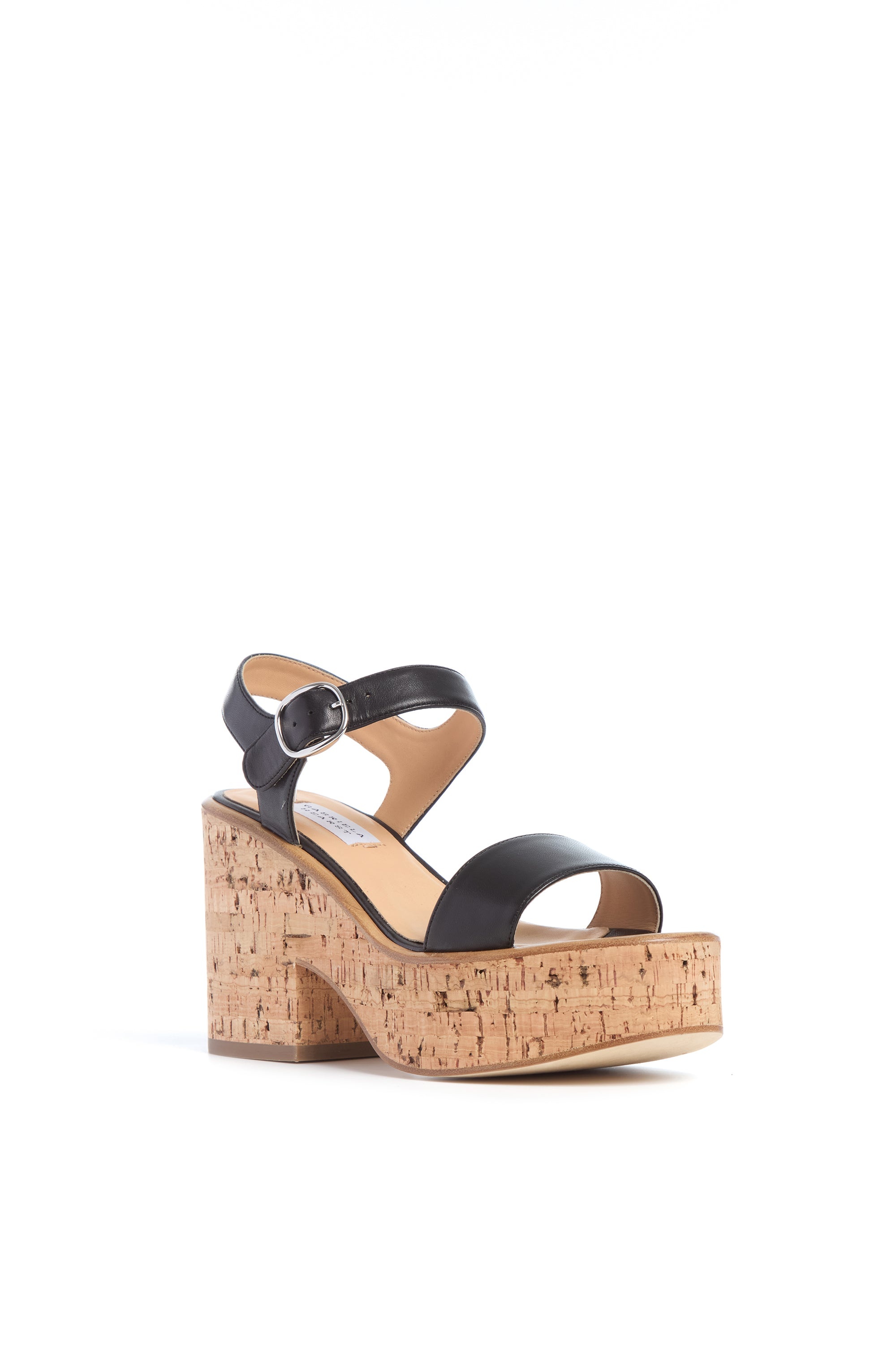Sardis Platform Sandal in Black Nappa Leather - 2