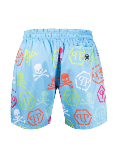 PHILIPP PLEIN logo-print swim shorts outlook