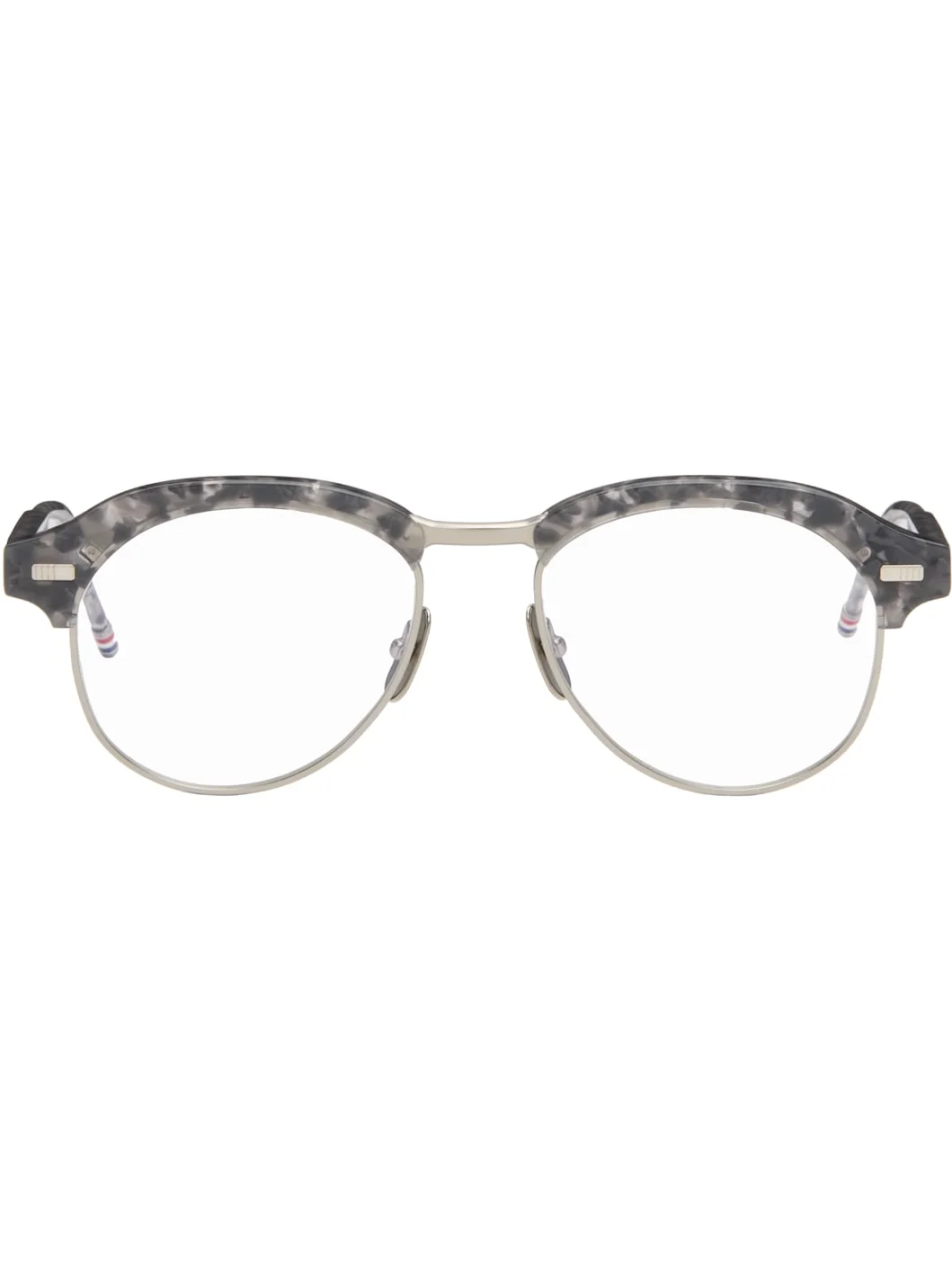 Gray Acetate & Titanium Pilot Glasses - 1