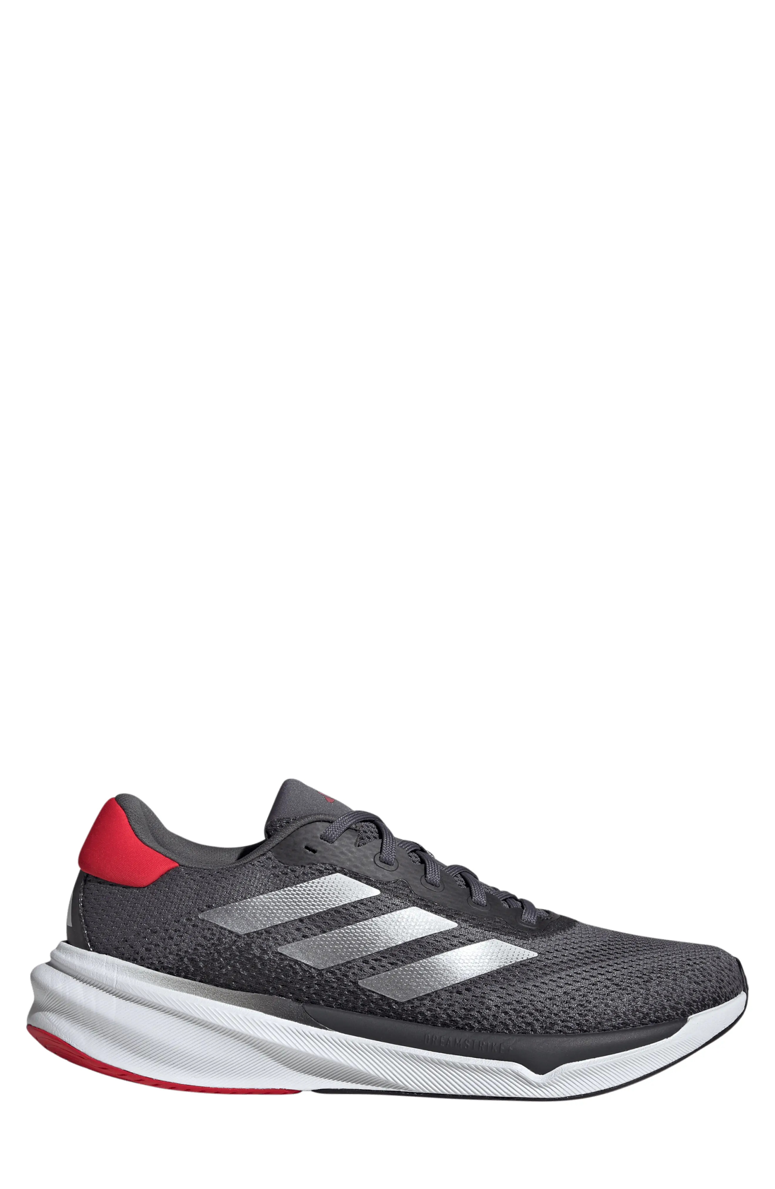 Supernova Stride Running Shoe in Grey/White/Better Scarlet - 3