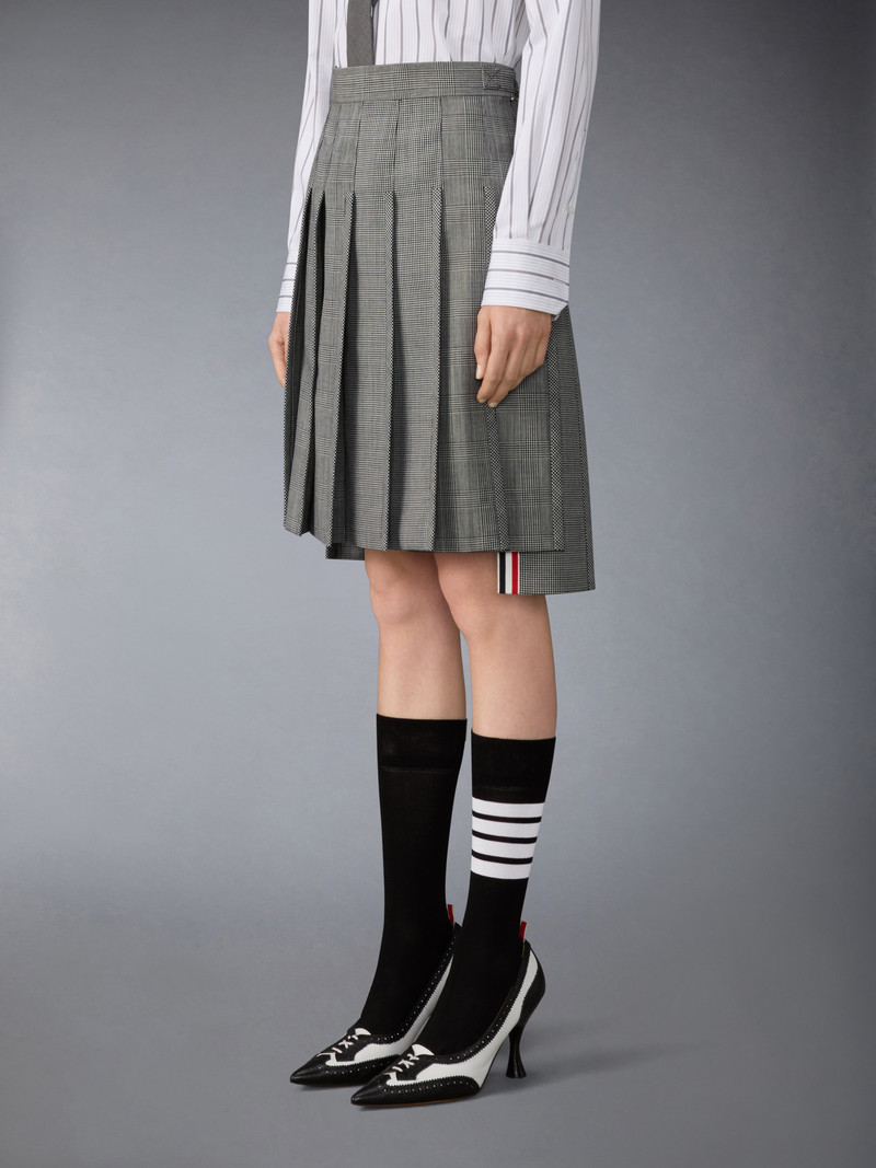 FUNMIX HOUNDSTOOTH FRESCO PLEATED SKIRT 4
