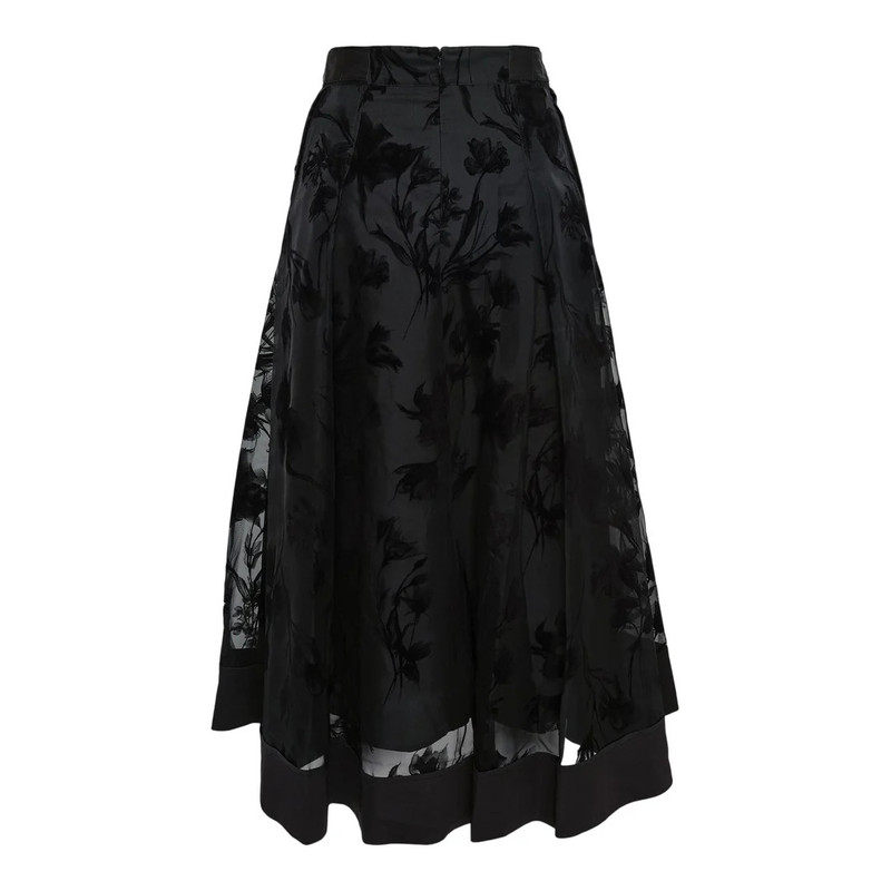 3.1 Phillip Lim Flocked Organza Midi Skirt outlook