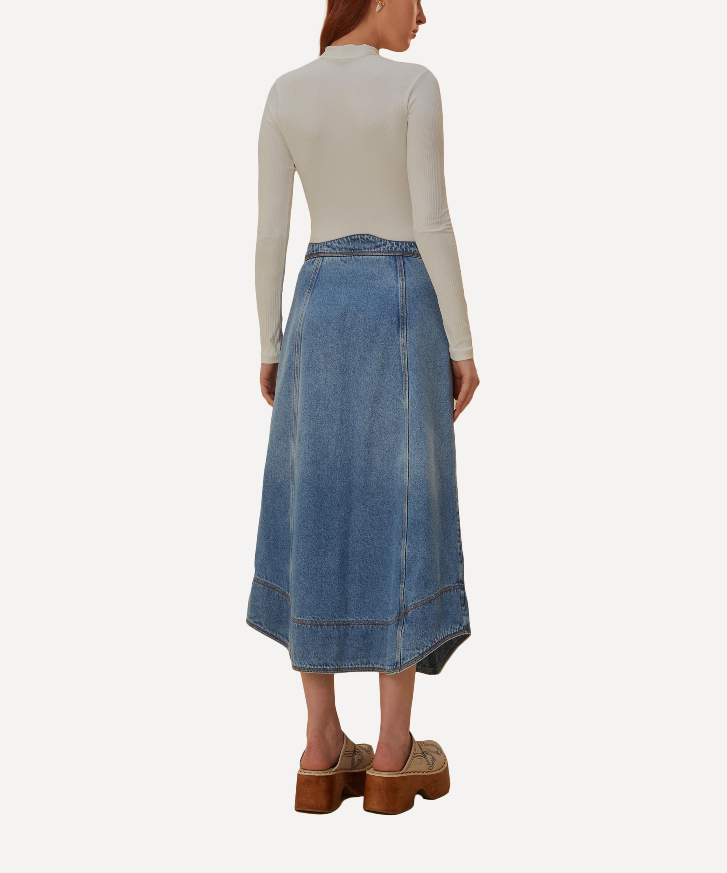 Denim Wave Skirt - 3