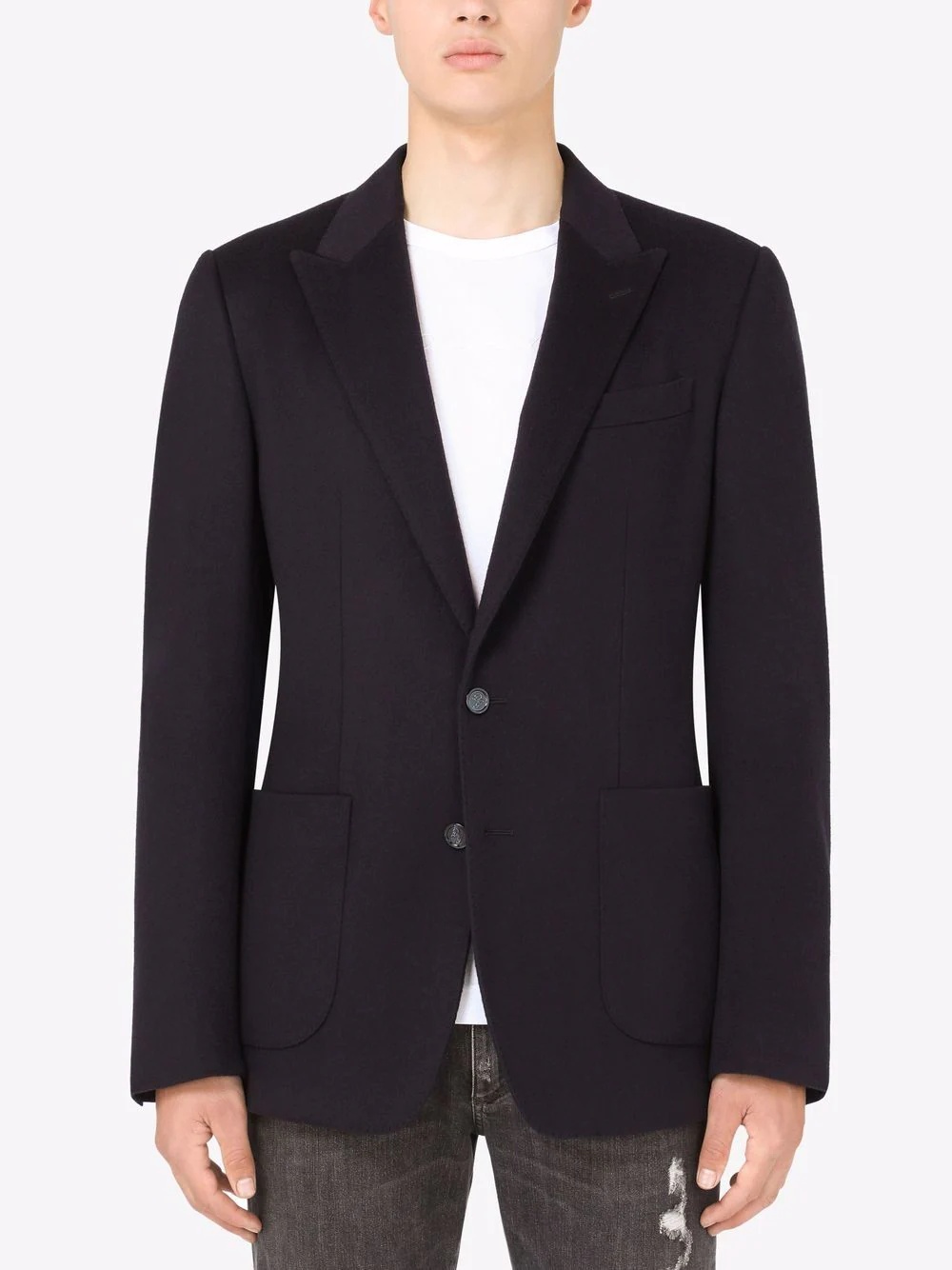 cashmere single-breasted blazer - 3