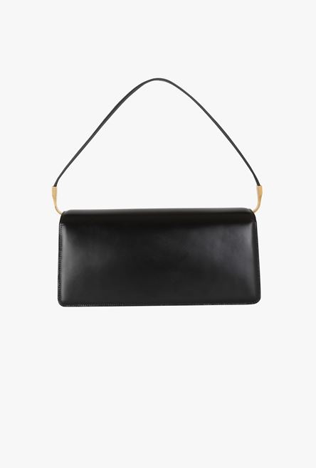 Shiny smooth black leather Ely clutch bag - 3