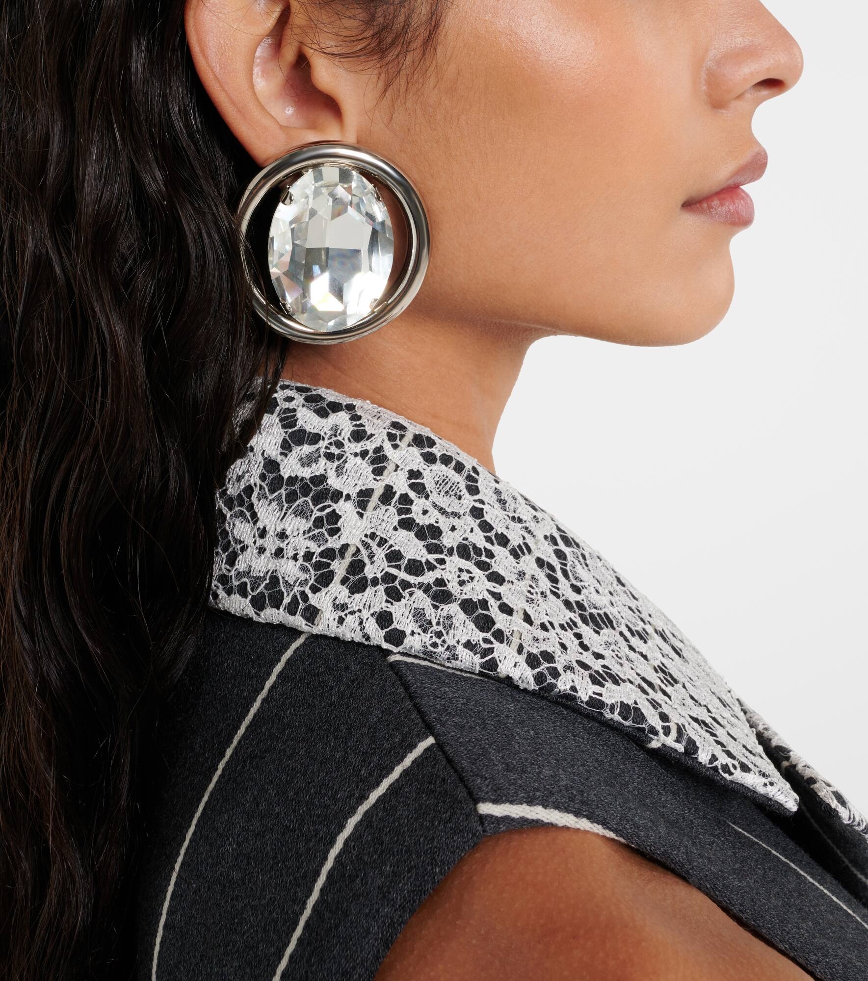 Embellished clip-on earrings - 3