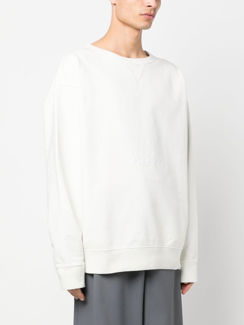 numbers-print long-sleeve jumper - 3